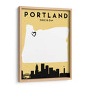 Portland, Oregon - Mapas de amor de la ciudad 68 - Emiliano Deificus | Cuadro decorativo de Canvas Lab