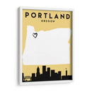 Portland, Oregon - Mapas de amor de la ciudad 68 - Emiliano Deificus | Cuadro decorativo de Canvas Lab
