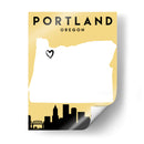 Portland, Oregon - Mapas de amor de la ciudad 68 - Emiliano Deificus | Cuadro decorativo de Canvas Lab