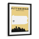 Pittsburgh, Pennsylvania - Mapas de amor de la ciudad 67 - Emiliano Deificus | Cuadro decorativo de Canvas Lab