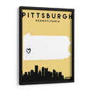 Pittsburgh, Pennsylvania - Mapas de amor de la ciudad 67 - Emiliano Deificus | Cuadro decorativo de Canvas Lab