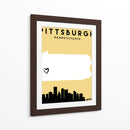 Pittsburgh, Pennsylvania - Mapas de amor de la ciudad 67 - Emiliano Deificus | Cuadro decorativo de Canvas Lab