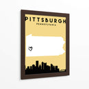 Pittsburgh, Pennsylvania - Mapas de amor de la ciudad 67 - Emiliano Deificus | Cuadro decorativo de Canvas Lab
