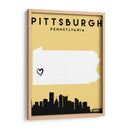 Pittsburgh, Pennsylvania - Mapas de amor de la ciudad 67 - Emiliano Deificus | Cuadro decorativo de Canvas Lab