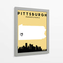 Pittsburgh, Pennsylvania - Mapas de amor de la ciudad 67 - Emiliano Deificus | Cuadro decorativo de Canvas Lab