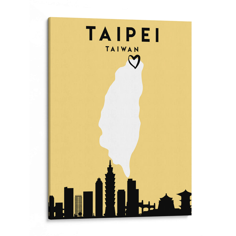 Taipei, Taiwan - Mapas de amor de la ciudad 85 - Emiliano Deificus | Cuadro decorativo de Canvas Lab