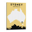 Sydney, Australia - Mapas de amor de la ciudad 84 - Emiliano Deificus | Cuadro decorativo de Canvas Lab