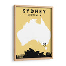 Sydney, Australia - Mapas de amor de la ciudad 84 - Emiliano Deificus | Cuadro decorativo de Canvas Lab