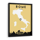 Roma, Italia - Mapas de amor de la ciudad 72 - Emiliano Deificus | Cuadro decorativo de Canvas Lab