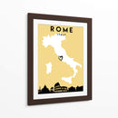 Roma, Italia - Mapas de amor de la ciudad 72 - Emiliano Deificus | Cuadro decorativo de Canvas Lab