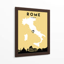 Roma, Italia - Mapas de amor de la ciudad 72 - Emiliano Deificus | Cuadro decorativo de Canvas Lab
