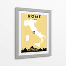 Roma, Italia - Mapas de amor de la ciudad 72 - Emiliano Deificus | Cuadro decorativo de Canvas Lab