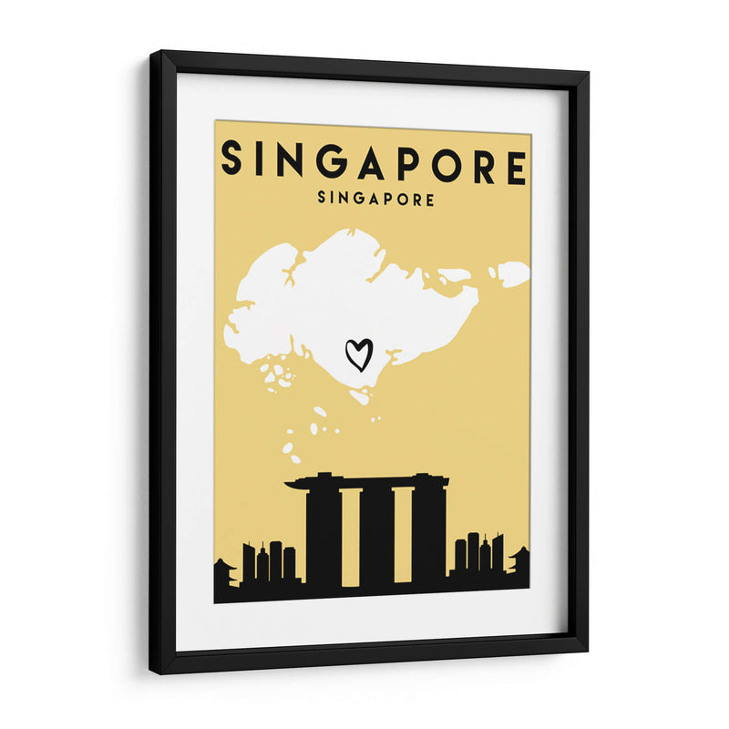 Singapur, Singapur - Mapas de amor de la ciudad 81 - Emiliano Deificus | Cuadro decorativo de Canvas Lab