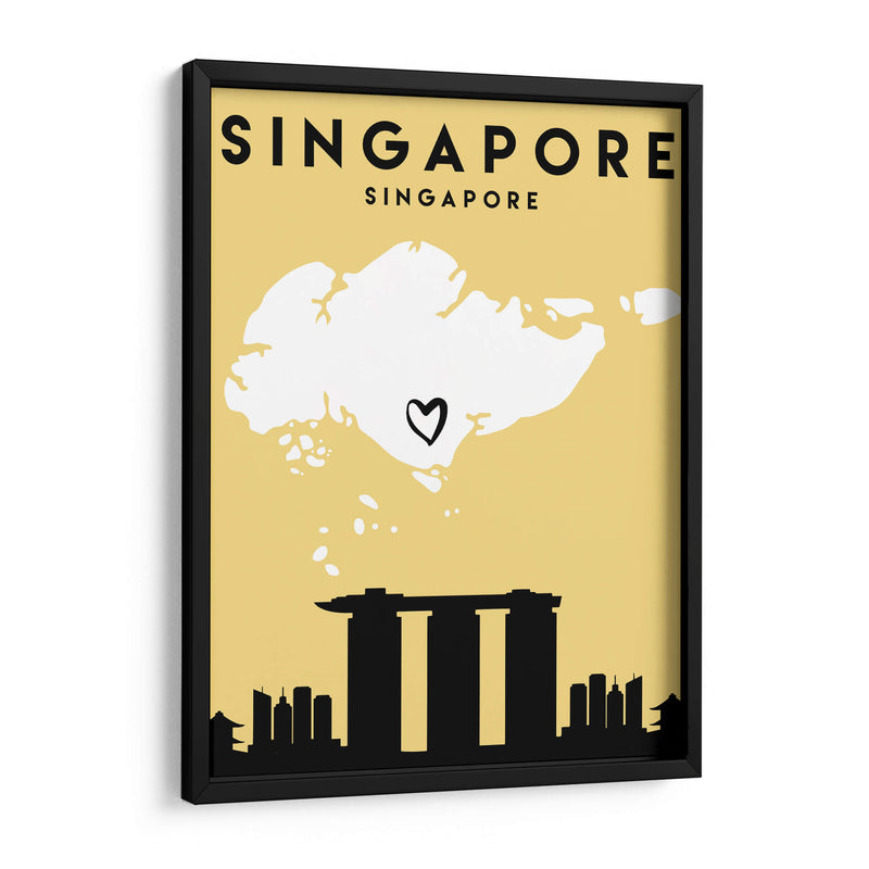 Singapur, Singapur - Mapas de amor de la ciudad 81 - Emiliano Deificus | Cuadro decorativo de Canvas Lab