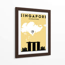 Singapur, Singapur - Mapas de amor de la ciudad 81 - Emiliano Deificus | Cuadro decorativo de Canvas Lab