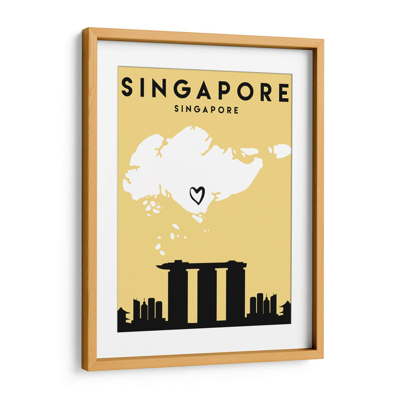 Singapur, Singapur - Mapas de amor de la ciudad 81 - Emiliano Deificus | Cuadro decorativo de Canvas Lab