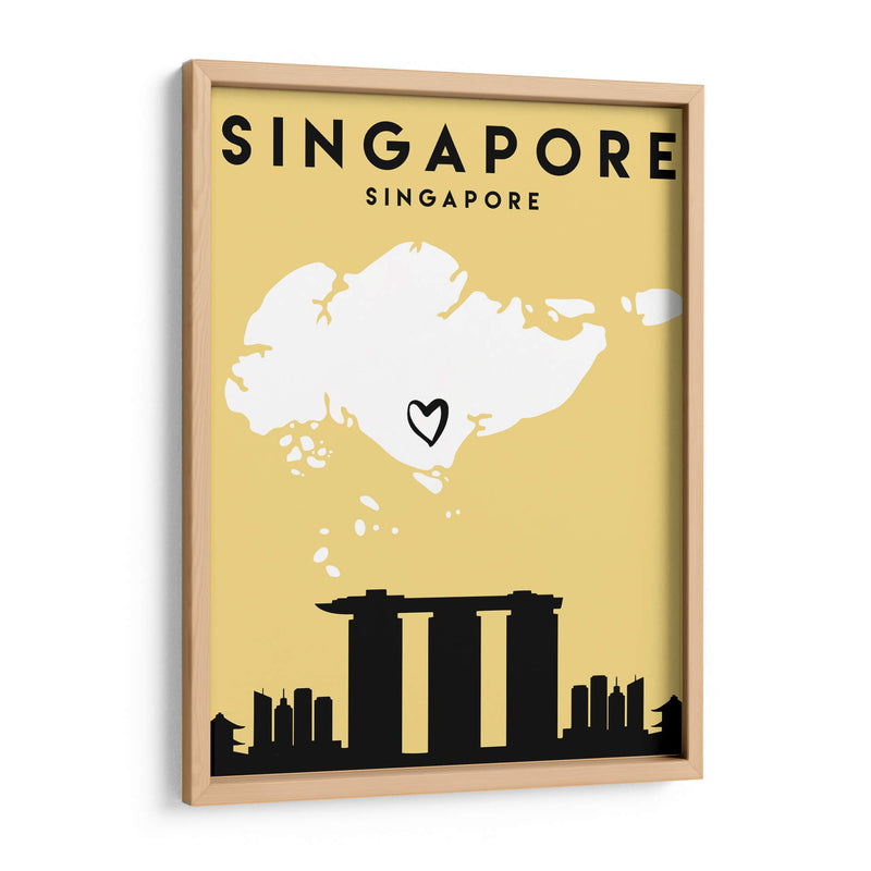 Singapur, Singapur - Mapas de amor de la ciudad 81 - Emiliano Deificus | Cuadro decorativo de Canvas Lab