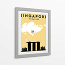 Singapur, Singapur - Mapas de amor de la ciudad 81 - Emiliano Deificus | Cuadro decorativo de Canvas Lab