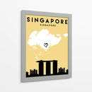 Singapur, Singapur - Mapas de amor de la ciudad 81 - Emiliano Deificus | Cuadro decorativo de Canvas Lab