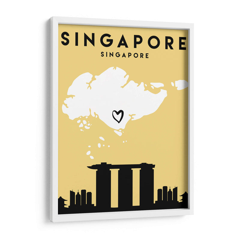 Singapur, Singapur - Mapas de amor de la ciudad 81 - Emiliano Deificus | Cuadro decorativo de Canvas Lab