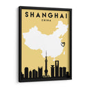 Shanghai, China - Mapas de amor de la ciudad 80 - Emiliano Deificus | Cuadro decorativo de Canvas Lab