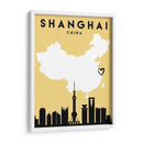 Shanghai, China - Mapas de amor de la ciudad 80 - Emiliano Deificus | Cuadro decorativo de Canvas Lab