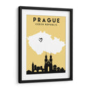 Praga, República Checa - Mapas de amor de la ciudad 69 - Emiliano Deificus | Cuadro decorativo de Canvas Lab