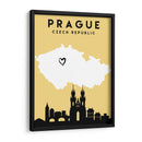 Praga, República Checa - Mapas de amor de la ciudad 69 - Emiliano Deificus | Cuadro decorativo de Canvas Lab