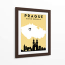 Praga, República Checa - Mapas de amor de la ciudad 69 - Emiliano Deificus | Cuadro decorativo de Canvas Lab