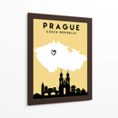 Praga, República Checa - Mapas de amor de la ciudad 69 - Emiliano Deificus | Cuadro decorativo de Canvas Lab