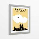 Praga, República Checa - Mapas de amor de la ciudad 69 - Emiliano Deificus | Cuadro decorativo de Canvas Lab