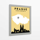 Praga, República Checa - Mapas de amor de la ciudad 69 - Emiliano Deificus | Cuadro decorativo de Canvas Lab