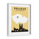 Praga, República Checa - Mapas de amor de la ciudad 69 - Emiliano Deificus | Cuadro decorativo de Canvas Lab