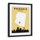 Phoenix, Arizona - Mapas de amor de la ciudad 66 - Emiliano Deificus | Cuadro decorativo de Canvas Lab