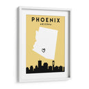 Phoenix, Arizona - Mapas de amor de la ciudad 66 - Emiliano Deificus | Cuadro decorativo de Canvas Lab