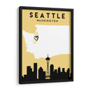 Seattle, Washington - Mapas de amor de la ciudad 78 - Emiliano Deificus | Cuadro decorativo de Canvas Lab
