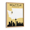 Seattle, Washington - Mapas de amor de la ciudad 78 - Emiliano Deificus | Cuadro decorativo de Canvas Lab