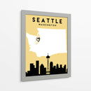 Seattle, Washington - Mapas de amor de la ciudad 78 - Emiliano Deificus | Cuadro decorativo de Canvas Lab