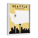 Seattle, Washington - Mapas de amor de la ciudad 78 - Emiliano Deificus | Cuadro decorativo de Canvas Lab