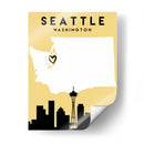 Seattle, Washington - Mapas de amor de la ciudad 78 - Emiliano Deificus | Cuadro decorativo de Canvas Lab