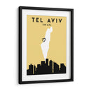 Tel Aviv, Israel - Mapas de amor de la ciudad 87 - Emiliano Deificus | Cuadro decorativo de Canvas Lab