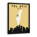 Tel Aviv, Israel - Mapas de amor de la ciudad 87 - Emiliano Deificus | Cuadro decorativo de Canvas Lab