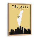 Tel Aviv, Israel - Mapas de amor de la ciudad 87 - Emiliano Deificus | Cuadro decorativo de Canvas Lab