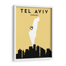 Tel Aviv, Israel - Mapas de amor de la ciudad 87 - Emiliano Deificus | Cuadro decorativo de Canvas Lab