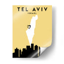 Tel Aviv, Israel - Mapas de amor de la ciudad 87 - Emiliano Deificus | Cuadro decorativo de Canvas Lab