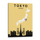 Tokio, Japón - Mapas de amor de la ciudad 88 - Emiliano Deificus | Cuadro decorativo de Canvas Lab