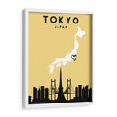 Tokio, Japón - Mapas de amor de la ciudad 88 - Emiliano Deificus | Cuadro decorativo de Canvas Lab