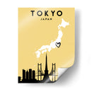 Tokio, Japón - Mapas de amor de la ciudad 88 - Emiliano Deificus | Cuadro decorativo de Canvas Lab