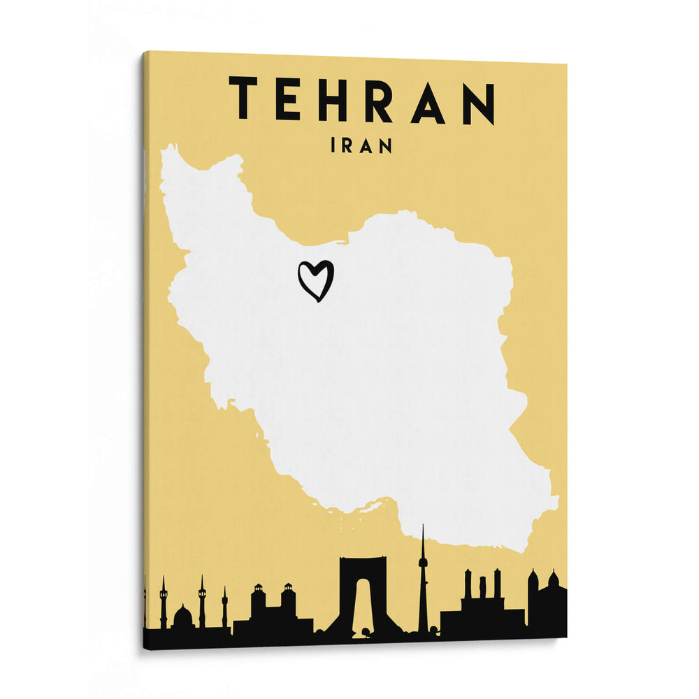 Tehran, Iran - Mapas de amor de la ciudad 86 - Emiliano Deificus | Cuadro decorativo de Canvas Lab