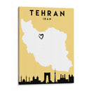Tehran, Iran - Mapas de amor de la ciudad 86 - Emiliano Deificus | Cuadro decorativo de Canvas Lab